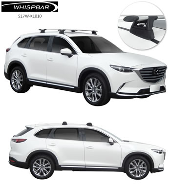 Yakima WHispbar roof racks fitted to Mazda CX9